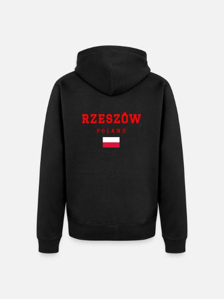 Rzeszow, Poland - Unisex Premium Organic Zip Hoodie - black
