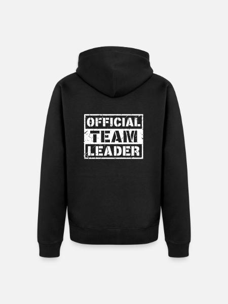 Official Team Leader (Used) - Unisex Premium Organic Zip Hoodie - black