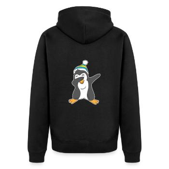 Pingouin pingouin pingouin - Veste à capuche bio Premium Unisexe - noir - Dos - Nico (187cm)