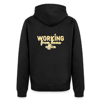 Retour au bureau - Veste à capuche bio Premium Unisexe - noir - Dos - Nico (187cm)