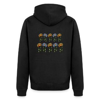 Fleur - Veste à capuche bio Premium Unisexe - noir - Dos - Nico (187cm)