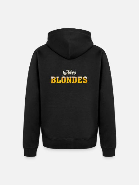 kühles Blondes - Unisex Premium Bio Zip Hoodie - Schwarz