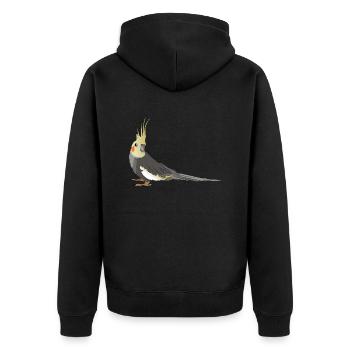 Cockatiel Cockatiel Cockatoo Perroquet Oiseau Cadeau - Veste à capuche bio Premium Unisexe - noir - Dos - Nico (187cm)