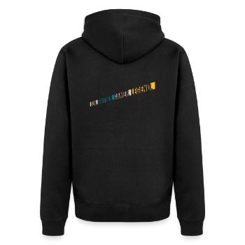 son brother gamer legend - Unisex Premium Bio Zip Hoodie - Schwarz - Hinten - Nico (187cm)