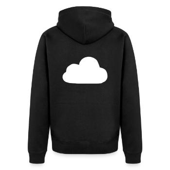 Weather Cloud Clouds Rain Sky Vector 6 - Unisex Premium Organic Zip Hoodie - black - Back - Nico (187cm)
