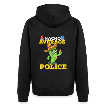 Cinco De Mayo Police - Unisex Premium Organic Zip Hoodie - black - Back - Nico (187cm)