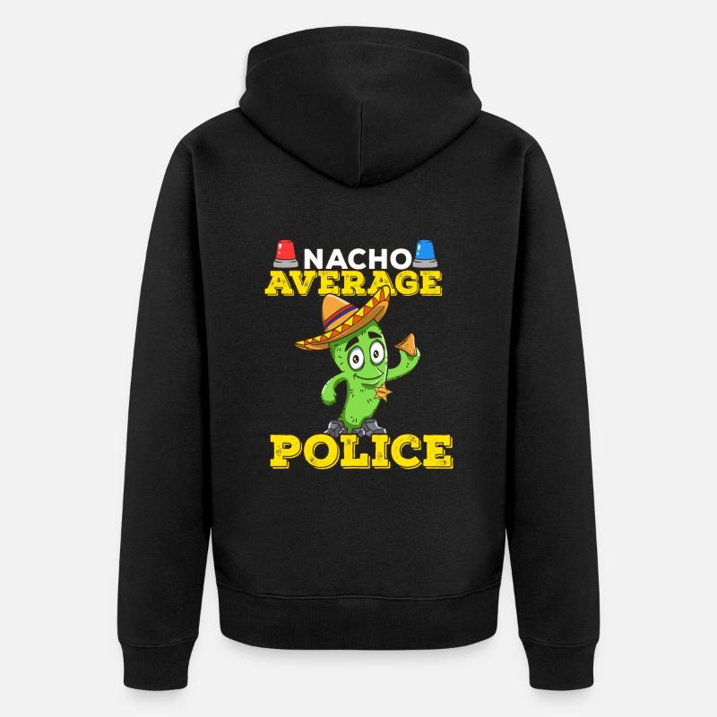 Cinco De Mayo Polizei - Unisex Premium Bio Zip Hoodie - Schwarz