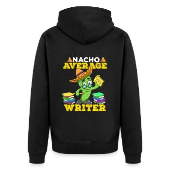 Cinco De Mayo Schreiber - Unisex Premium Bio Zip Hoodie - Schwarz - Hinten - Nico (187cm)