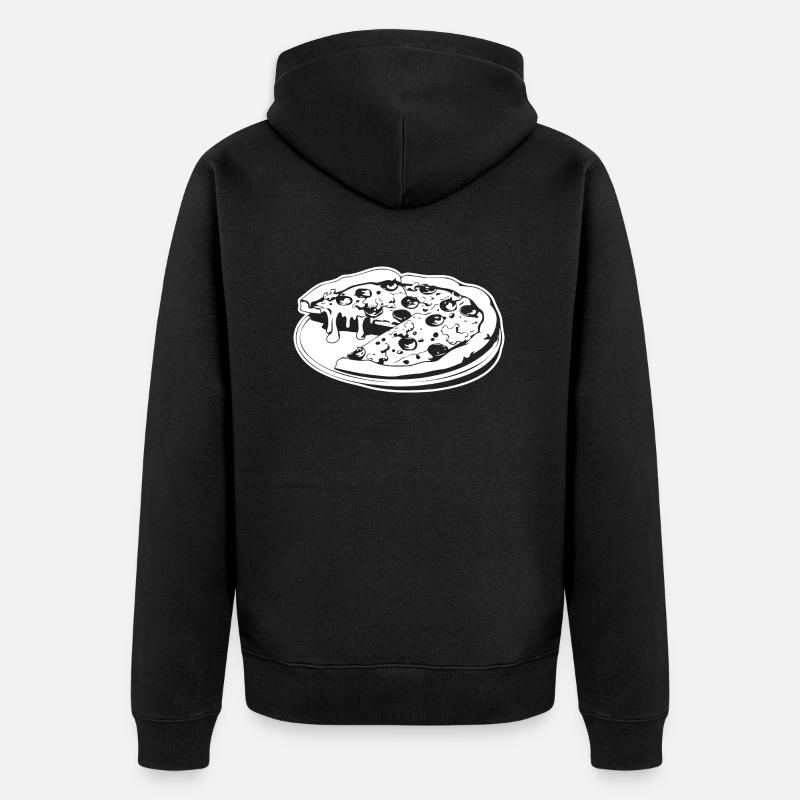 Pizza Restauration rapide Pizzeria - Veste à capuche bio Premium Unisexe - noir