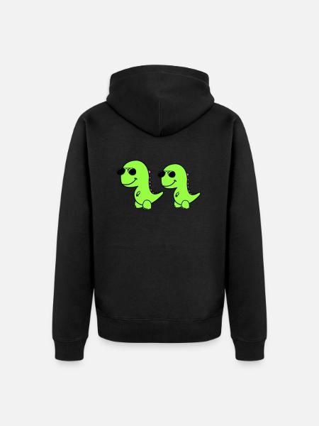 Cool Dinos - Unisex Premium Organic Zip Hoodie - black