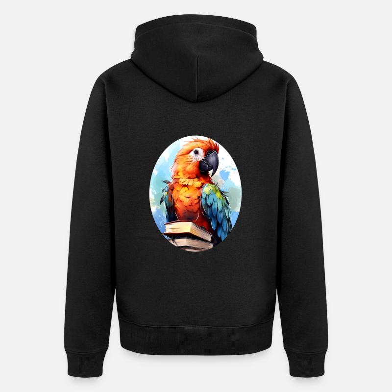 Perroquet - Veste à capuche bio Premium Unisexe - noir