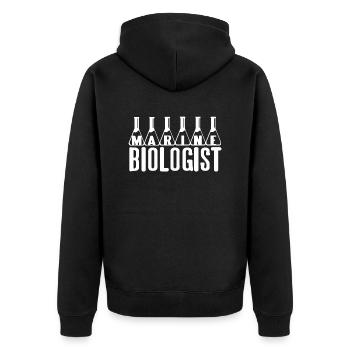 Marine Biologist Awesome Cool Scientist T-Shirt - Unisex Premium Organic Zip Hoodie - black - Back - Nico (187cm)