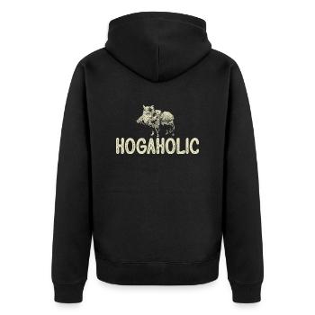Chasse au sanglier chasseur sanglier - Veste à capuche bio Premium Unisexe - noir - Dos - Nico (187cm)