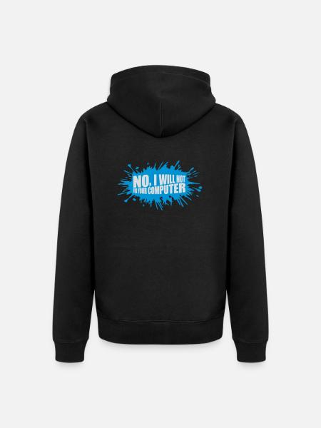 not fix your computer - Unisex Premium Organic Zip Hoodie - black