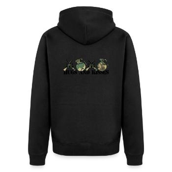 Camo d’armes XOXO - Veste à capuche bio Premium Unisexe - noir - Dos - Nico (187cm)