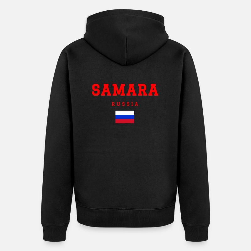 Samara, Russie - Veste à capuche bio Premium Unisexe - noir