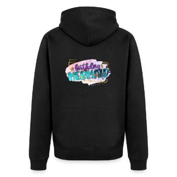 Ocean Sublimation - Unisex Premium Organic Zip Hoodie - black - Back - Nico (187cm)