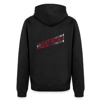 drinks from enemies skulls - Unisex Premium Organic Zip Hoodie - black - Back - Nico (187cm)