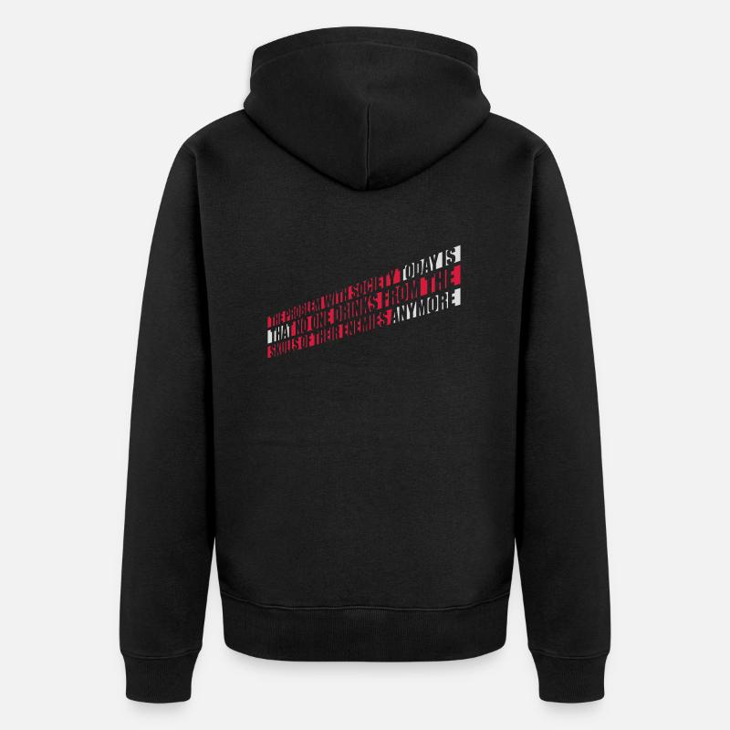 boissons de crânes ennemis - Veste à capuche bio Premium Unisexe - noir