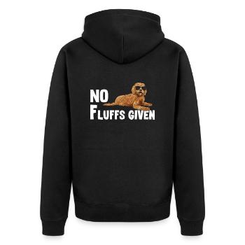 Labradoodle Hund - Unisex Premium Bio Zip Hoodie - Schwarz - Hinten - Nico (187cm)