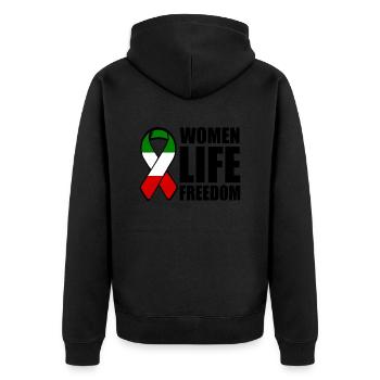 Women life freedom - Veste à capuche bio Premium Unisexe - noir - Dos - Nico (187cm)