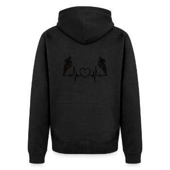 Cyclists Bicycles Cyclists Cycling - Unisex Premium Organic Zip Hoodie - black - Back - Nico (187cm)