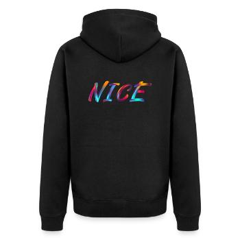 gentil - Veste à capuche bio Premium Unisexe - noir - Dos - Nico (187cm)