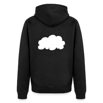 Weather Cloud Clouds Rain Sky Vector 18 - Unisex Premium Organic Zip Hoodie - black - Back - Nico (187cm)