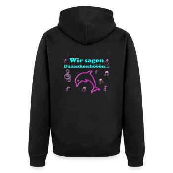 Wir Sagen Dankeschön Malle Party 40 Jahre Schlager - Unisex Premium Bio Zip Hoodie - Schwarz - Hinten - Nico (187cm)