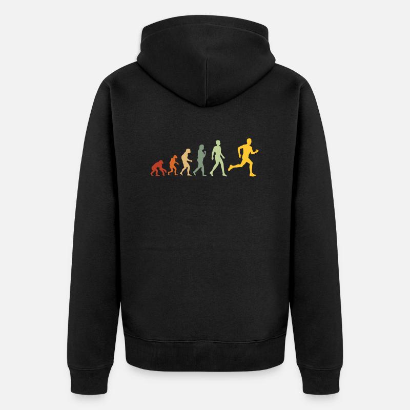 Évolution à triathlon - Running Evolution - Veste à capuche bio Premium Unisexe - noir