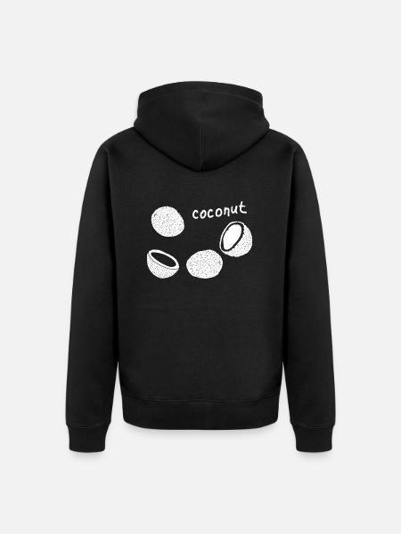 Coconut - Unisex Premium Organic Zip Hoodie - black
