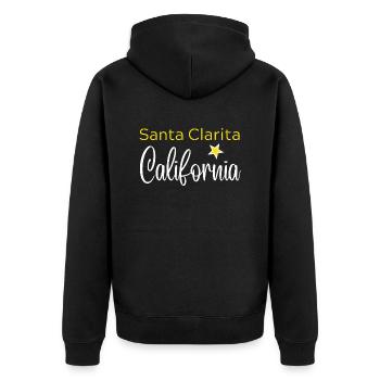 Santa Clarita California - Veste à capuche bio Premium Unisexe - noir - Dos - Nico (187cm)