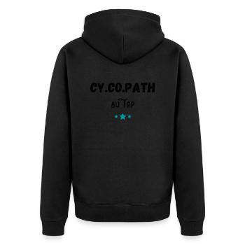 cycopath au top idée cadeau - Veste à capuche bio Premium Unisexe - noir - Dos - Nico (187cm)