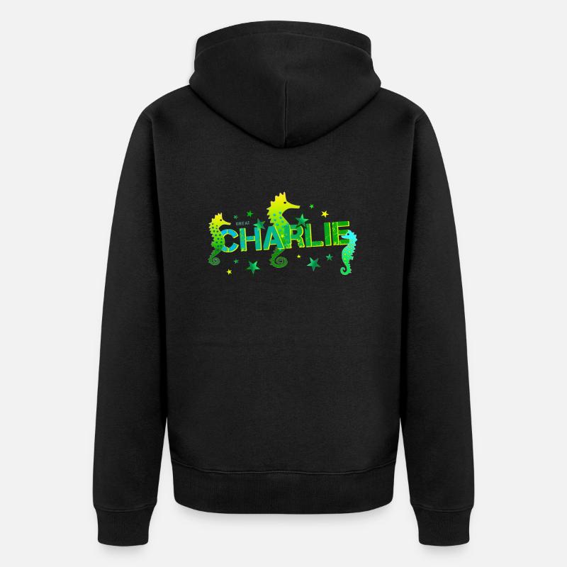 Charlie - Veste à capuche bio Premium Unisexe - noir