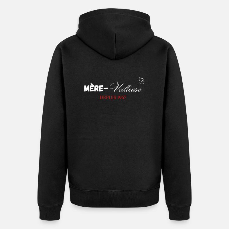 Mère veilleuse depuis 1967 - Veste à capuche bio Premium Unisexe - noir