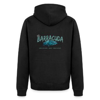 Poisson Barracuda Pêche en haute mer - Veste à capuche bio Premium Unisexe - noir - Dos - Nico (187cm)