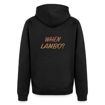 QUAND LAMBO FLAME - Veste à capuche bio Premium Unisexe - noir - Dos - Nico (187cm)