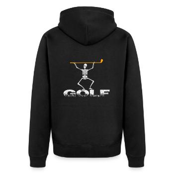 Golf Halloween Golf Party Golfeur avec Golf Club - Veste à capuche bio Premium Unisexe - noir - Dos - Nico (187cm)