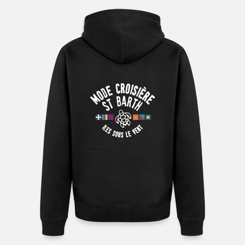 Mode Croisière St Barth - Veste à capuche bio Premium Unisexe - noir