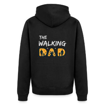 Le papa de la marche - Veste à capuche bio Premium Unisexe - noir - Dos - Nico (187cm)