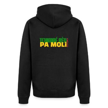 Tchimbé rèd pa moli - Veste à capuche bio Premium Unisexe - noir - Dos - Nico (187cm)