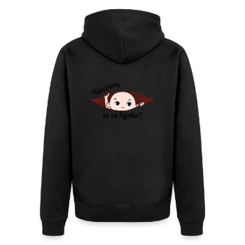 Disculpame Ya Es Agosto Bebé - Unisex Premium Bio Zip Hoodie - Schwarz - Hinten - Nico (187cm)