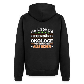 Je suis ce légendaire écologiste - Veste à capuche bio Premium Unisexe - noir - Dos - Nico (187cm)