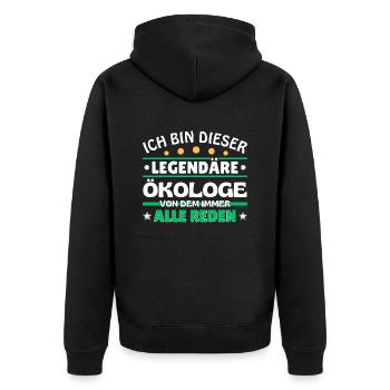 Je suis ce légendaire écologiste - Veste à capuche bio Premium Unisexe - noir - Dos - Nico (187cm)
