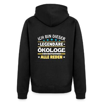 Je suis ce légendaire écologiste - Veste à capuche bio Premium Unisexe - noir - Dos - Nico (187cm)