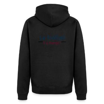 Le football il a changé ! - Veste à capuche bio Premium Unisexe - noir - Dos - Nico (187cm)