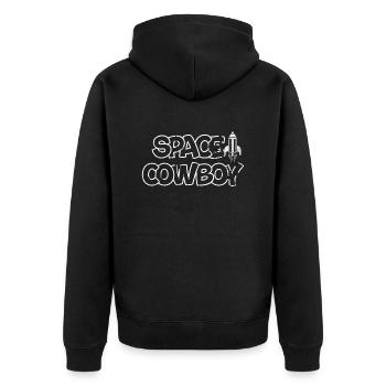 Space Cowboy au look vintage / rétro - Veste à capuche bio Premium Unisexe - noir - Dos - Nico (187cm)