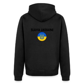 Slava ukraini - Veste à capuche bio Premium Unisexe - noir - Dos - Nico (187cm)