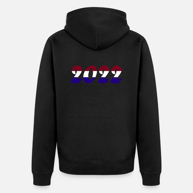 Équipe nationale des Pays-Bas - Veste à capuche bio Premium Unisexe - noir