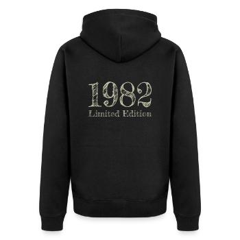 1982 - Veste à capuche bio Premium Unisexe - noir - Dos - Nico (187cm)